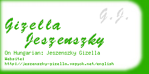 gizella jeszenszky business card